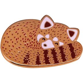 Sleeping Baby Cub Red Panda Wild Animal Cute Kawaii 1.25" Enamel Pin Badge