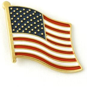 StockPins American Flag Lapel Pin – Proudly Made in the USA, Handcrafted Solid Brass with Enamel Finish