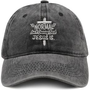 VUWKNQ Hats for Men and Women, Christian Gifts for Women and Men, Christian Hats for Men Embroidered Denim Hat Jesus Hat