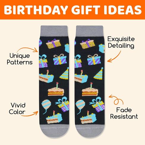HAPPYPOP 12th Years Old Birthday Gifts for Boys - Socks for Tween Girls Age 12 in Gift Box, Presents for 12 Year Olds, 12 Yr Old Gift Ideas for Kids with Greeting Card in Saudi Arabia