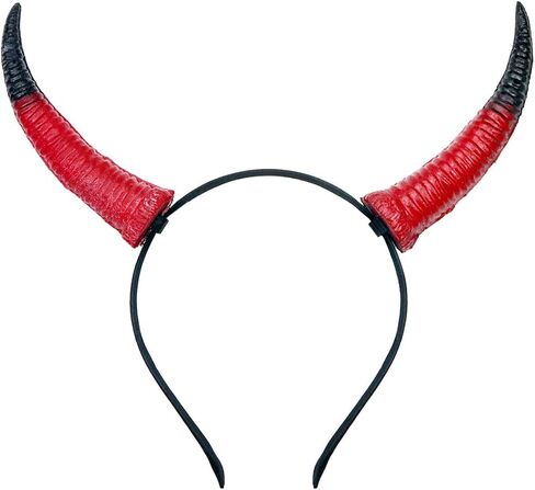 L'VOW Black Witch Demon Horns Headband Devil Headpiece Halloween Evil Headdress Costume in Kuwait