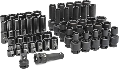 GEARWRENCH 44 Piece 1/2" Drive Standard & Deep SAE/MM Impact Socket Set - 89094 in Saudi Arabia