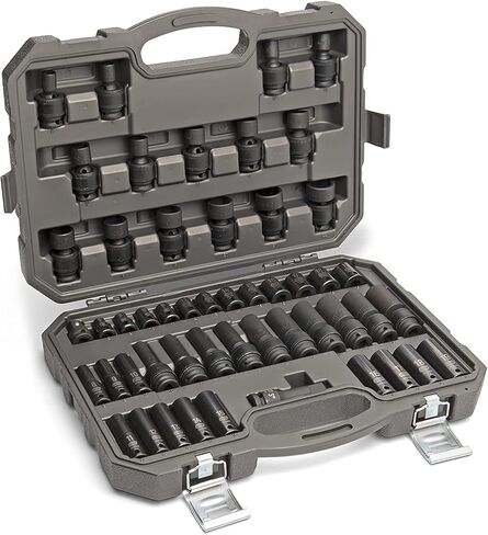 GEARWRENCH 44 Piece 1/2" Drive Standard & Deep SAE/MM Impact Socket Set - 89094 in Saudi Arabia