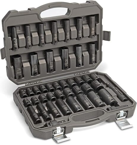 GEARWRENCH 44 Piece 1/2" Drive Standard & Deep SAE/MM Impact Socket Set - 89094 in Saudi Arabia