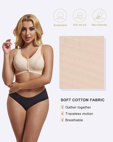 Bras for Older Women Front Closure Bras for Women Front Closure Womens Bra with Front Closure Front Button Senior Bras in Saudi Arabia