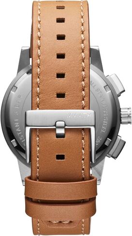 MVMT Chrono II Men's Analog Chronograph Watch, 45mm - Stainless Steel, Leather Strap, Water-Resistant 5 ATM/50M - Everyday Wear in Kuwait