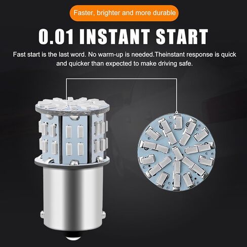 20 PCS 1156 Car LED Bulb, 1141 1003 1156 7506 BA15S High Brightness LED Bulbs Replacement, 12 Volt Bulb for RV Camper Trailer Boat Trunk Interior Lights, Car Accessories (White) in Kuwait