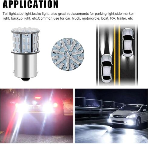 20 PCS 1156 Car LED Bulb, 1141 1003 1156 7506 BA15S High Brightness LED Bulbs Replacement, 12 Volt Bulb for RV Camper Trailer Boat Trunk Interior Lights, Car Accessories (White) in Kuwait