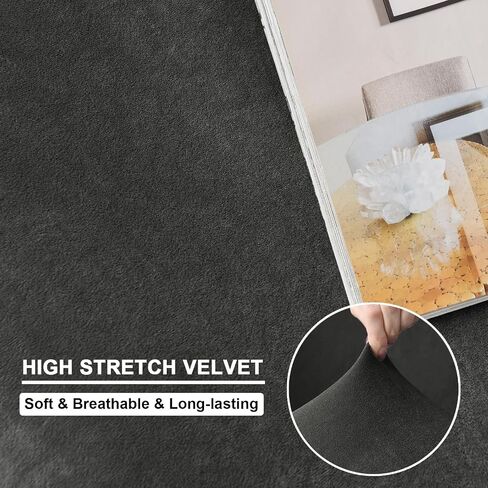 UNBBRRL Chair and Ottoman Slipcover Set, Stretch Velvet Chair and Ottoman Cover, Banquet Armchair Covers for Living Room (Sapphire,Chair+ Rec Ottm) in Kuwait