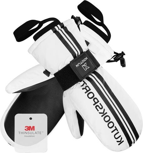 KUTOOK Ski Mittens Snowboarding Gloves with Wrist Guards 3M Thinsulate Cotton Touchscreen Gloves for Men Women in Kuwait