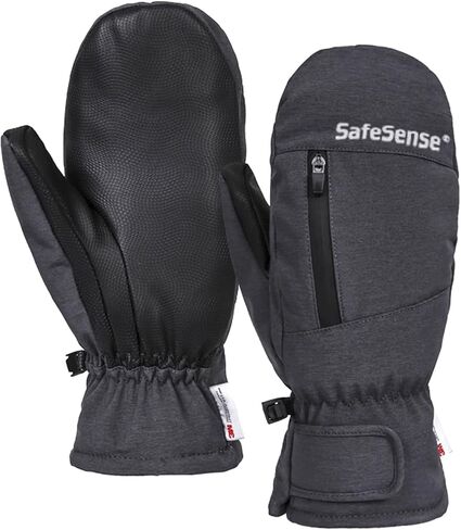 Ski Mittens for Adults, 3M Thinsulate Ski Gloves, Built-in 5-Finger Waterproof Windproof Warm Insulated Winter Gloves for Women & Men Skiing Snowboard in Saudi Arabia
