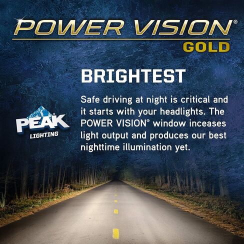 PEAK Power Vision Gold Automotive High Performance 9006/HB4 55W Headlight Bulbs (2 Pack) in Kuwait