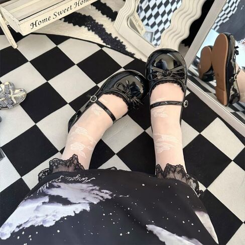 Lolita Shoes Cute Mary Jane Flats Dress Shoes Party Wedding for Girls in Saudi Arabia