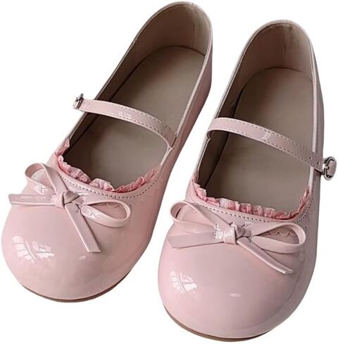 Lolita Shoes Cute Mary Jane Flats Dress Shoes Party Wedding for Girls in Saudi Arabia