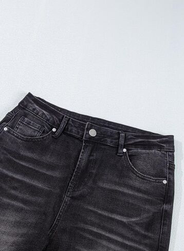 Sidefeel Womens Jeans High Waisted Stretchy Wide Leg Jeans Trendy Slit Hem Bell Bottom Flare Denim Pants in Saudi Arabia