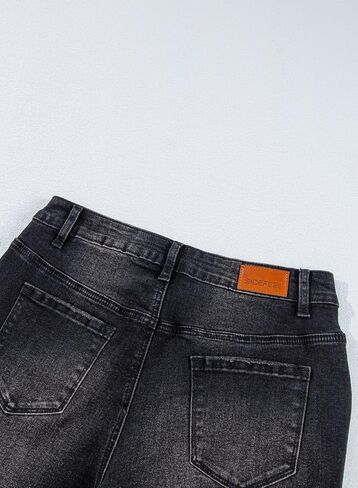Sidefeel Womens Jeans High Waisted Stretchy Wide Leg Jeans Trendy Slit Hem Bell Bottom Flare Denim Pants in Saudi Arabia
