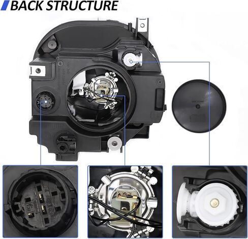 مجموعة المصابيح الأمامية تناسب 2015 2016 2017 2018 Jeep Renegade، مصباح أمامي بديل مع ضوء هالوجين (زوج) in Kuwait