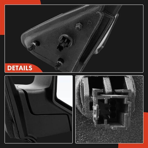 A-Premium Passenger Side Power Door Mirror - Compatible with Ford Ranger 2006-2011 & Mazda B2300/B3000/B4000 2006-2007 - Non-Heated Manual Folding Black Outside Rear View Mirror in Saudi Arabia