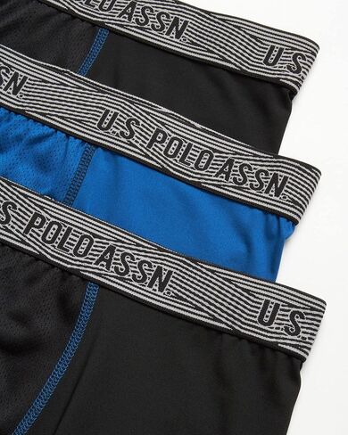 U.S. Polo Assn. Men's Boxer Briefs - 3 Pack Moisture Wicking Performance Underwear Boxers with Contour Fly Pouch (Sizes:S-XL) in Kuwait