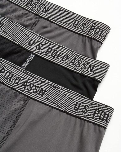 U.S. Polo Assn. Men's Boxer Briefs - 3 Pack Moisture Wicking Performance Underwear Boxers with Contour Fly Pouch (Sizes:S-XL) in Kuwait