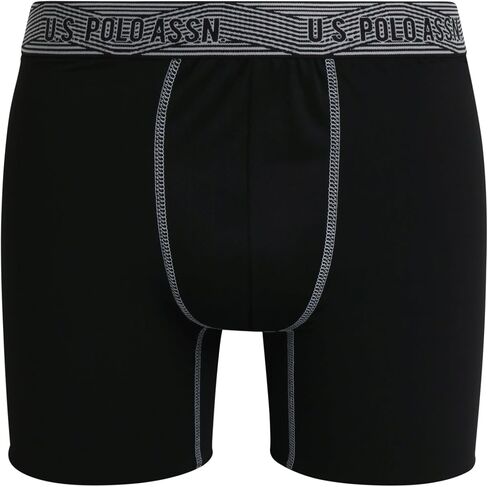 U.S. Polo Assn. Men's Boxer Briefs - 3 Pack Moisture Wicking Performance Underwear Boxers with Contour Fly Pouch (Sizes:S-XL) in Kuwait