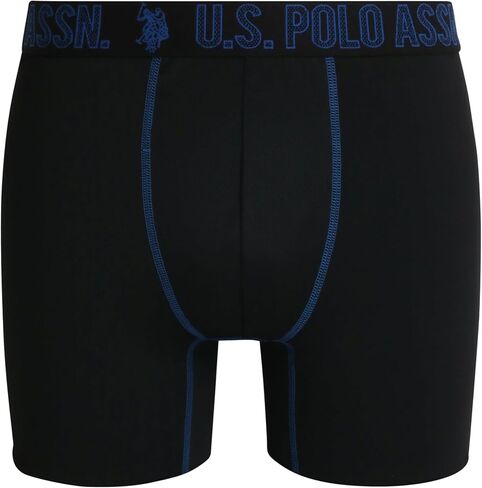 U.S. Polo Assn. Men's Boxer Briefs - 3 Pack Moisture Wicking Performance Underwear Boxers with Contour Fly Pouch (Sizes:S-XL) in Kuwait