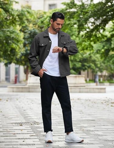 COOFANDY Men's Cotton Denim Jacket Lightweight Trucker Western Jackets Casual Fashion Jean Coat in Saudi Arabia