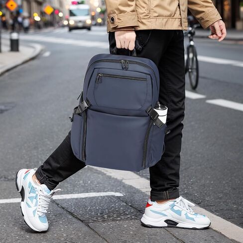 Laptop Backpack Airline Approved for Men Fit 16 Inch Oxford Carry on Luggage Weekender Daypack (Black) in Kuwait