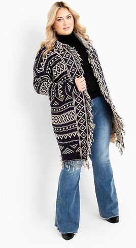 Avenue Women's Plus Size Coatigan Aspen in Saudi Arabia