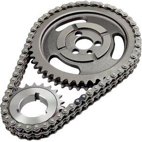 C3023K C-3023K Double Row Timing Chain Set for Chevy for GMC 350 400 327 305 283 383 262 265 V8 / 16V / VIN 6, VIN 7, VIN 8 1962-1995 Engine Timing Chain Kit sbc sb Chain Gear