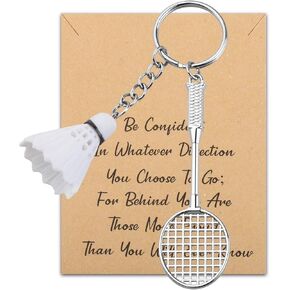 LQRI Badminton Ball Pendant Keychain for Badminton Player Badminton Sports Gift Badminton Ball Coach Gift