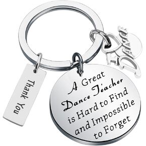 Dance Teacher Keychain Ballet Dance Teacher Thank You Gifts Dance Jewelry for Dance Instructors Gift Retirement Gift(Dance teacher keychain)