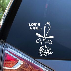 Sunset Graphics & Decal Lovin' Life Decal Vinyl Car Sticker | Cars Trucks Vans Walls Laptop | White | 5.5 inches | SGD000225
