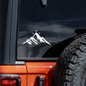 ACOMAF Velaris Mountains Decal Vinyl Sticker Auto Car Truck Wall Laptop | White | 8" x 4.75"