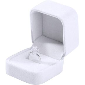 Parts Express 2 Pack Velvet Ring Boxes, Earring Pendant Jewelry Case, Ring Earrings Gift Boxes, Jewellry Display