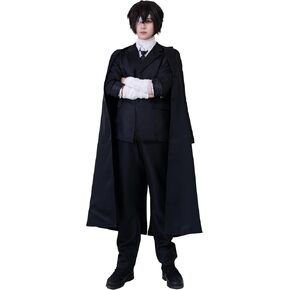 OSIAS Dazai Osamu Black Long Coat Cosplay Costume Set