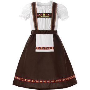 JerrisApparel Girls Oktoberfest Costume Dirndl Dress up Halloween Carnival Outfit