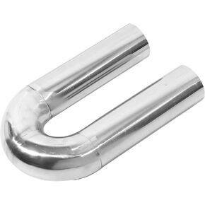 X AUTOHAUX 180 Degree Bend 3.5" OD Car DIY Custom Mandrel Exhaust Pipe 3.5 Inch Tube Pipe 14.57 Inch End to End T304 Stainless Steel Universal Fit