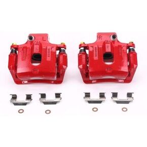 Power Stop Rear S5058 Pair of High-Temp Red Powder Coated Calipers For Buick Enclave, Cadillac XTS, Chevrolet Traverse, GMC Acadia, GMC Acadia Limi, Saturn Outlook [Model Specific]