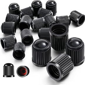 20 Pack Tire Valve Stem Caps for Trucks Tire Air Covers Caps, Bicycles, Motorcycles,Universal Stem Cover, Tyre Valve Dust Caps, BLACK
