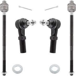BOXI (Set of 4) Front Inner Outer Tie Rod End Links Fit for Chrysler 300 2005-2010 | for Dodge Challenger 2008-2010 | for Dodge Charger 2006-2010 | for Dodge Magnum 2005-2008 | RWD | EV80702 ES3571