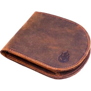 Mens RFID Blocking Bifold Wallet, Genuine Leather RFID-Blocking Card Holder Wallet for Men with Coin Pocket, Minimalist Slim Billfold Men’s Wallet, Gift for Him, Brown