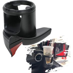 SUNPIE Cup Holder Passenger Side, Compatible with 2018-2024 Jeep Wrangler JL JT, Up to 30 OZ Bottles Place, JL Accessories Door Mount, Bottle Drink Holder 1PCS (Passenger Side)