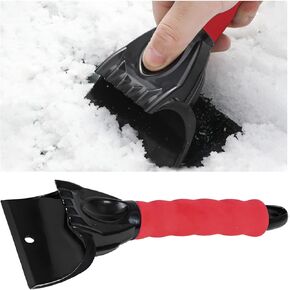Ice Scraper for Car Windshield, Scratch Free Foam Gripped Windscreen Snow Scraper Frost Ice Crusher, Winter Window Snow Shovel Frost Removal Tool for Car Small Trucks (Blue)