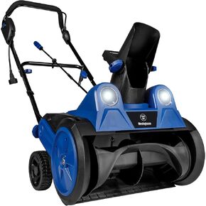 Westinghouse WSnow20 منفاخ ثلج سلكي 20 بوصة، أوجير فولاذي، مصابيح LED مزدوجة، محرك 1800 واط، منفاخ ثلج كهربائي مع مسافة رمي 25 قدمًا، محاريث 680 رطل/دقيقة، شلال قابل للتعديل