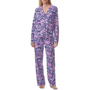 Karen Neuburger Women's Long Sleeve Girlfriend Pajama Set with Lace