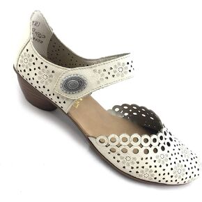 Rieker Mirjam 53 Mary Jane Womens Pump 37 M EU Cream