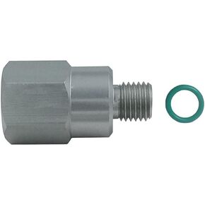 Reducer Fitting Metric M12-1.5 to 1/8 NPT Adapter Design for Adding 1/8-27" NPT Coolant Temperature Sensor to LS Engine with Factory M12-1.5 Female Coolant Sensor Port