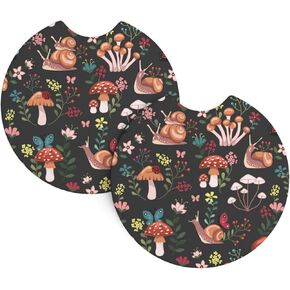 Western Cowhide Cow Print Car Coasters 2 Pack Car Cup Holder Coasters Universal Auto Anti Slip Rubber Car Cup Mat with A Finger Notch Cute Car Interior Accessories for Women Men