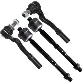 SCITOO 4pcs Front Suspension Kit Inner Outer Tie Rod End Fit 2006 For Benz CLS500 CLS55 AMG 2007-11 CLS550 CLS63 AMG 2003-09 E320 2006-09 E350 2003-06 E500 2004-06 E55 AMG 2007-09 E550 E63 AMG